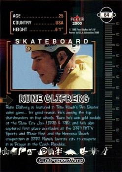 2000 Fleer Adrenaline - Gold #64 Rune Glifberg Back